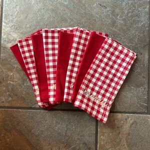 Red and White Checkered Napkins